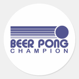 Beer Pong Runder Aufkleber