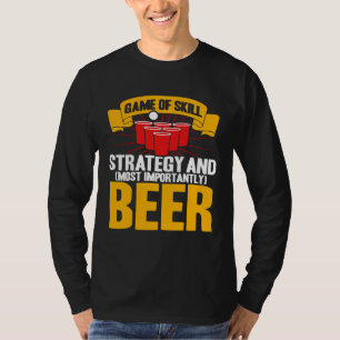 Beer-Pong-Spiel der Geschicklichkeit Strategie Bee T-Shirt