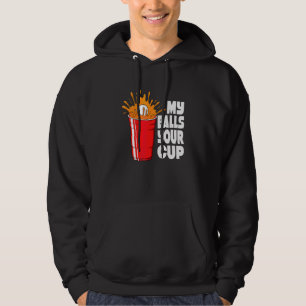 Beer Pong Spiel meine Bälle dein Becher Hoodie