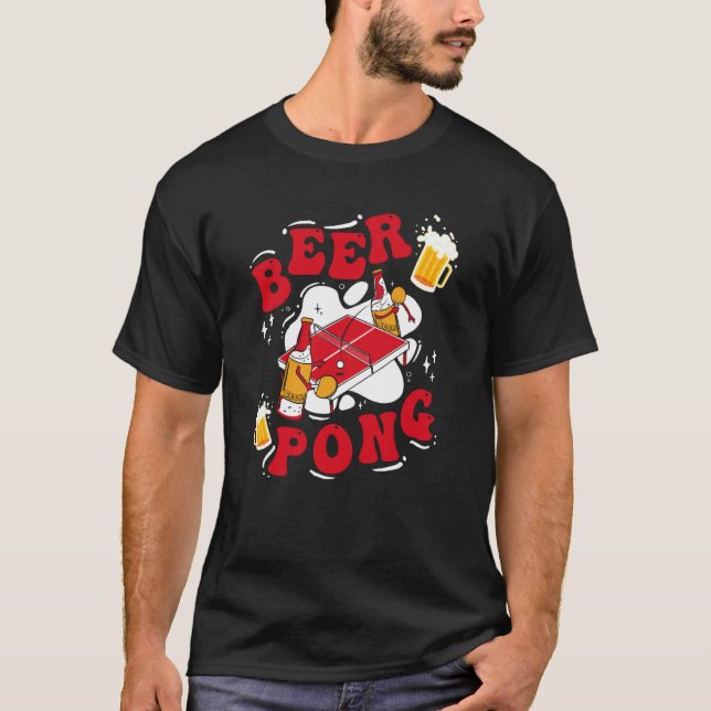 Beer-Pong-Tisch-Partyspiel-Trinkspiel-Beer-Pong T-Shirt (Vorderseite)