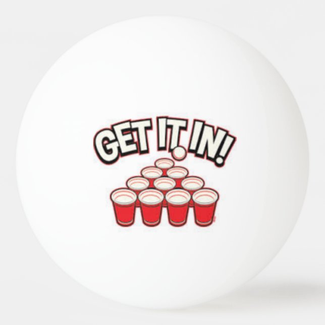 Beer Pong Tischtennisball (Vorderseite)