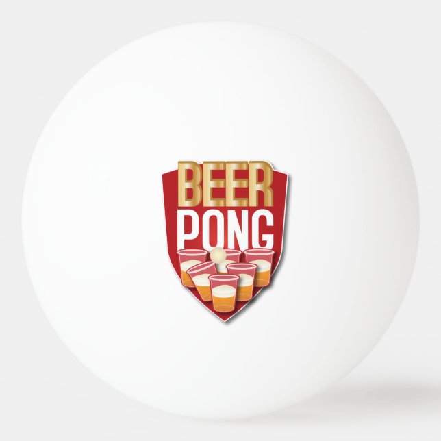 Beer Pong Tischtennisball (Vorderseite)