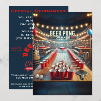 Beer Pong Turnament (Party) Einladung