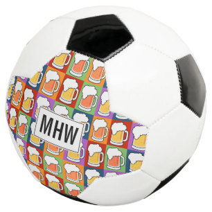BEER Pop Art kundenspezifische Monogramm Fußball