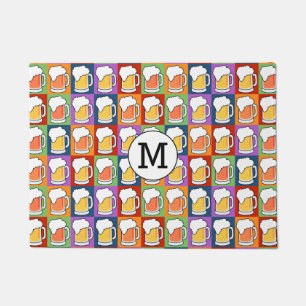 BEER Pop Art kundenspezifische Monogramm Türmatte