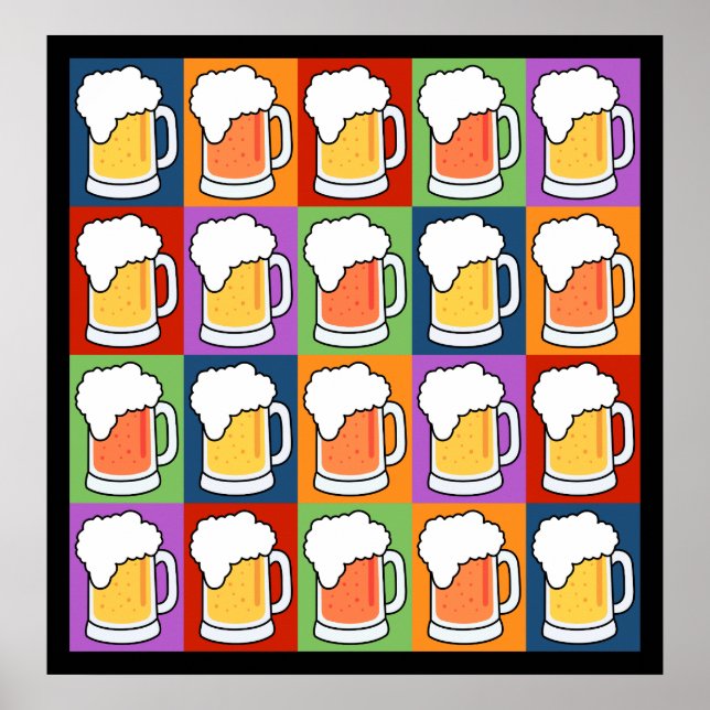 BEER Pop Art Poster (Vorne)