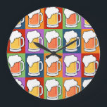 BEER Pop Art Wanduhr<br><div class="desc">Sehen Sie in meinem Laden für weitere Artikel mit diesem Design.</div>