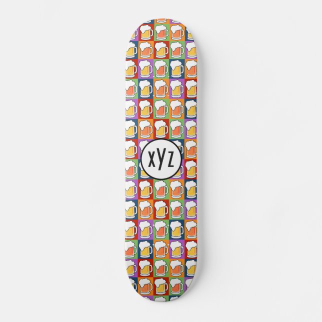 BEER Pop Kunsthandwerk Skateboard (Vorderseite)
