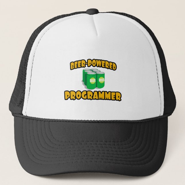Beer-Powered Programmer Truckerkappe (Vorderseite)