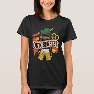 Beer Pretzel Wurst Bayerischer Hut Männer Frauen T-Shirt