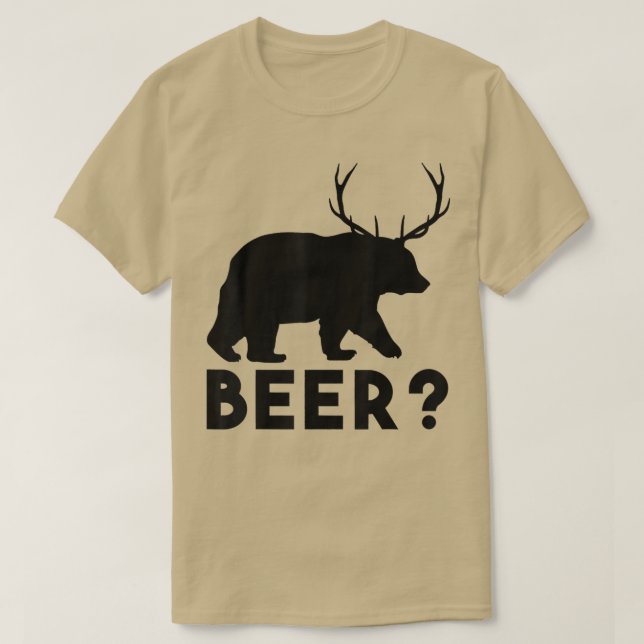 Beer Question Mark Shirt Bear Dear T-Shirt (Design vorne)
