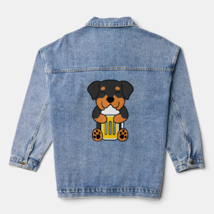 Beer Rottweiler Dog Jeansjacke