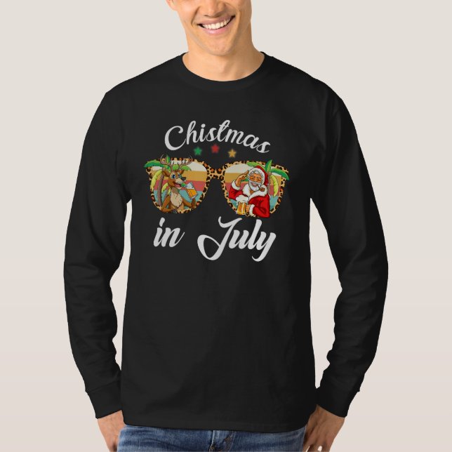 Beer Santa Claus Christmas in July Tee (Vorderseite)