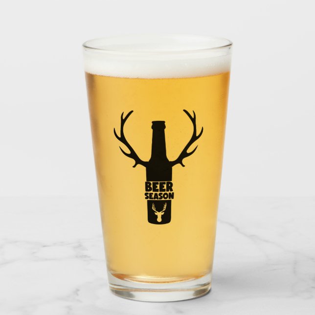 Beer Season Funny Beer Spaß Glas (Vorne (Gefüllt))