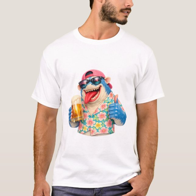 Beer Shark Paradise T-Shirt (Vorderseite)