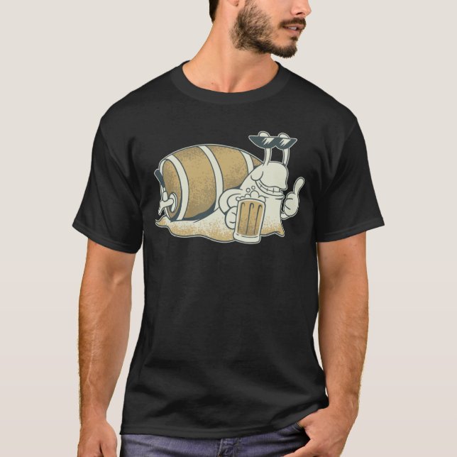 Beer snail snail with beer barrel T-Shirt (Vorderseite)