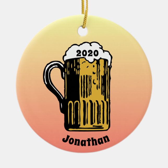 Beer Stein Design Keramik Ornament (Vorne)