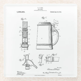 Beer Stein Patent Glasuntersetzer