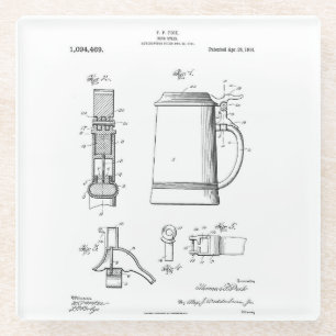 Beer Stein Patent Glasuntersetzer