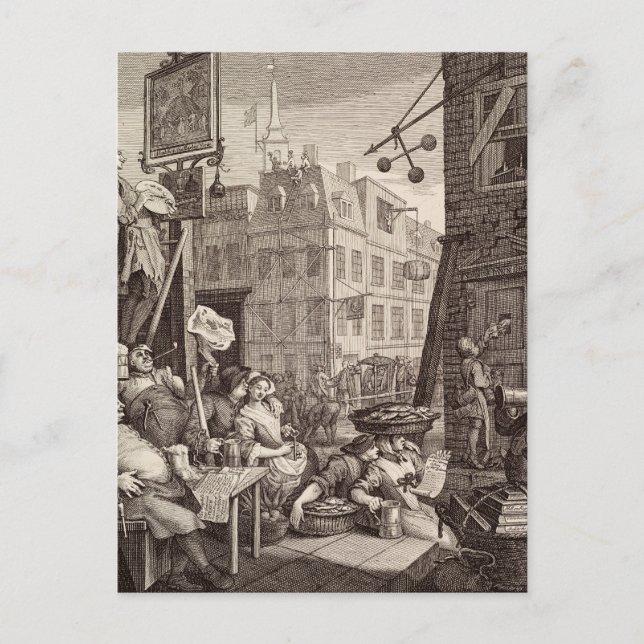 Beer Street by William Hogarth Postkarte (Vorderseite)