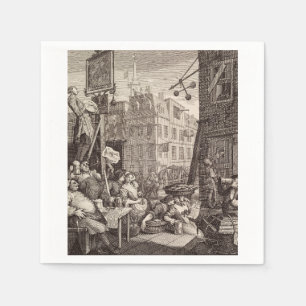 Beer Street von William Hogarth Serviette