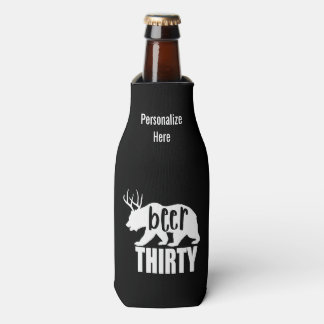 Beer Thirty Flasche Koozie | Blockbuchstabe Flaschenkühler