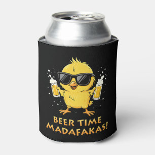 Beer Time Madafakas Funny Meme Duck Rodelbahn mit  Dosenkühler