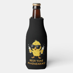 Beer Time Madafakas Funny Meme Duck Rodelbahn mit  Flaschenkühler