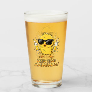 Beer Time Madafakas Funny Meme Duck Rodelbahn mit  Glas