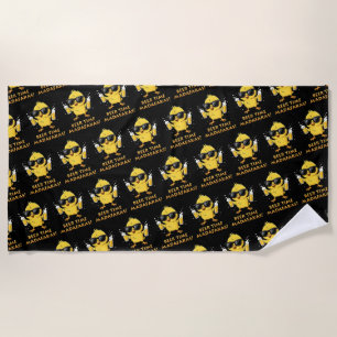 Beer Time Madafakas Funny Meme Duck Rodelbahn mit  Strandtuch