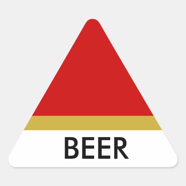 BEER-Triange-Aufkleber Dreieckiger Aufkleber (Vorderseite)