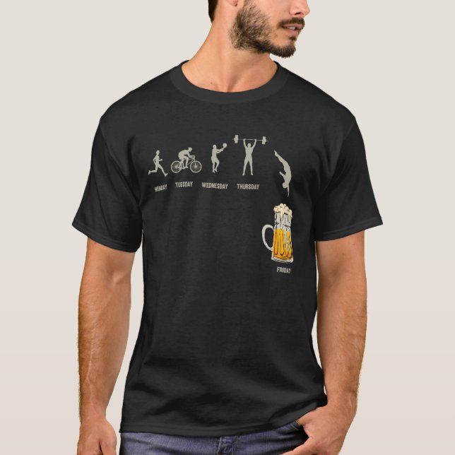 Beer Week Athlete Beer Drink Sport T-Shirt (Vorderseite)