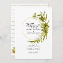 Beer Willow Green und Gold Geometric Wedding Foto
