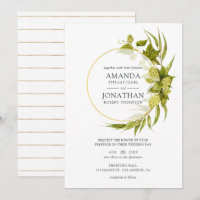 Beer Willow Greenery und Gold Geometric Wedding