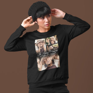 Beerdigung 4 Foto in Liebe Erinnerung Sweatshirt