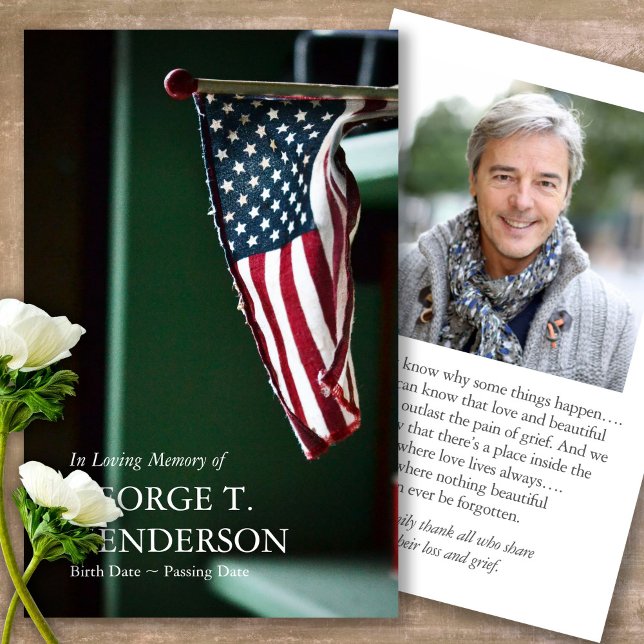 Beerdigung American Flag Loss Gebet Sympathiekarte (military sympathy card, military prayer cards, funeral prayer card, death, military funeral cards, c)