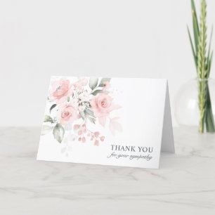 Beerdigung Beileid Danke Pink Watercolor Floral