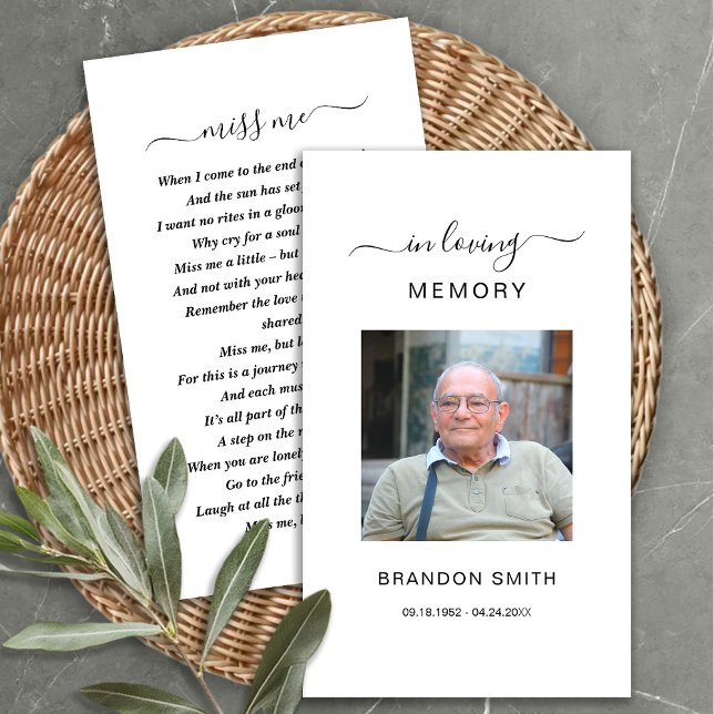 Beerdigung Beileid Foto Gedenkkarte Visitenkarte (Von Creator hochgeladen)