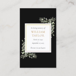 Beerdigung Beileid Gedenkstätte Grüne Gebetskarte Visitenkarte