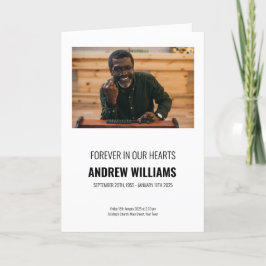 Beerdigung | Bestellung Schwarz & Weiß Dankeskarte