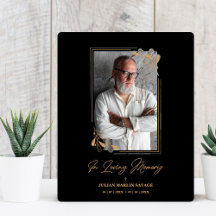 Beerdigung Black Fake Golden Branches Foto Erinner