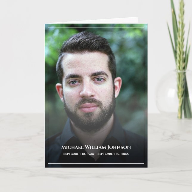 Beerdigung Custom Foto Bereavement Beileid Memoria Dankeskarte (Vorderseite)