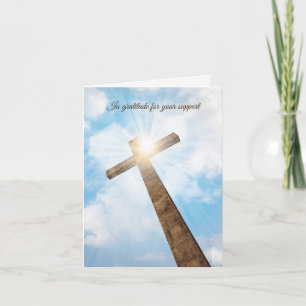 Beerdigung, Dankbarkeit von der Familie Dankeskarte