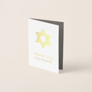 Beerdigung Danke, Cards Gold Foil Star von David Folienkarte