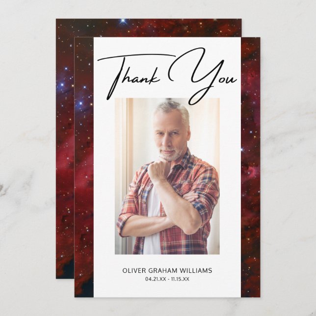 Beerdigung Danke Foto Beileid Bereavement (Vorne/Hinten)