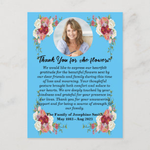 Beerdigung danke Ihnen für die Blume nach dem Tod Postkarte