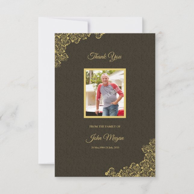 Beerdigung Dankeschön Karte (Vorderseite)