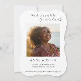 Beerdigung Dankeschön Karte - mit Dankbarkeit