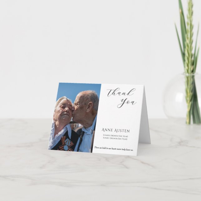 Beerdigung Dankeschön Karte - mit Dankbarkeit (Vorderseite)