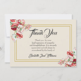 Beerdigung Dankeschön Karte| Pupien Dankeskarte